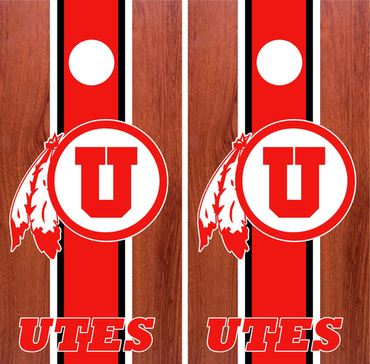 Utah Utes Cornhole wraps