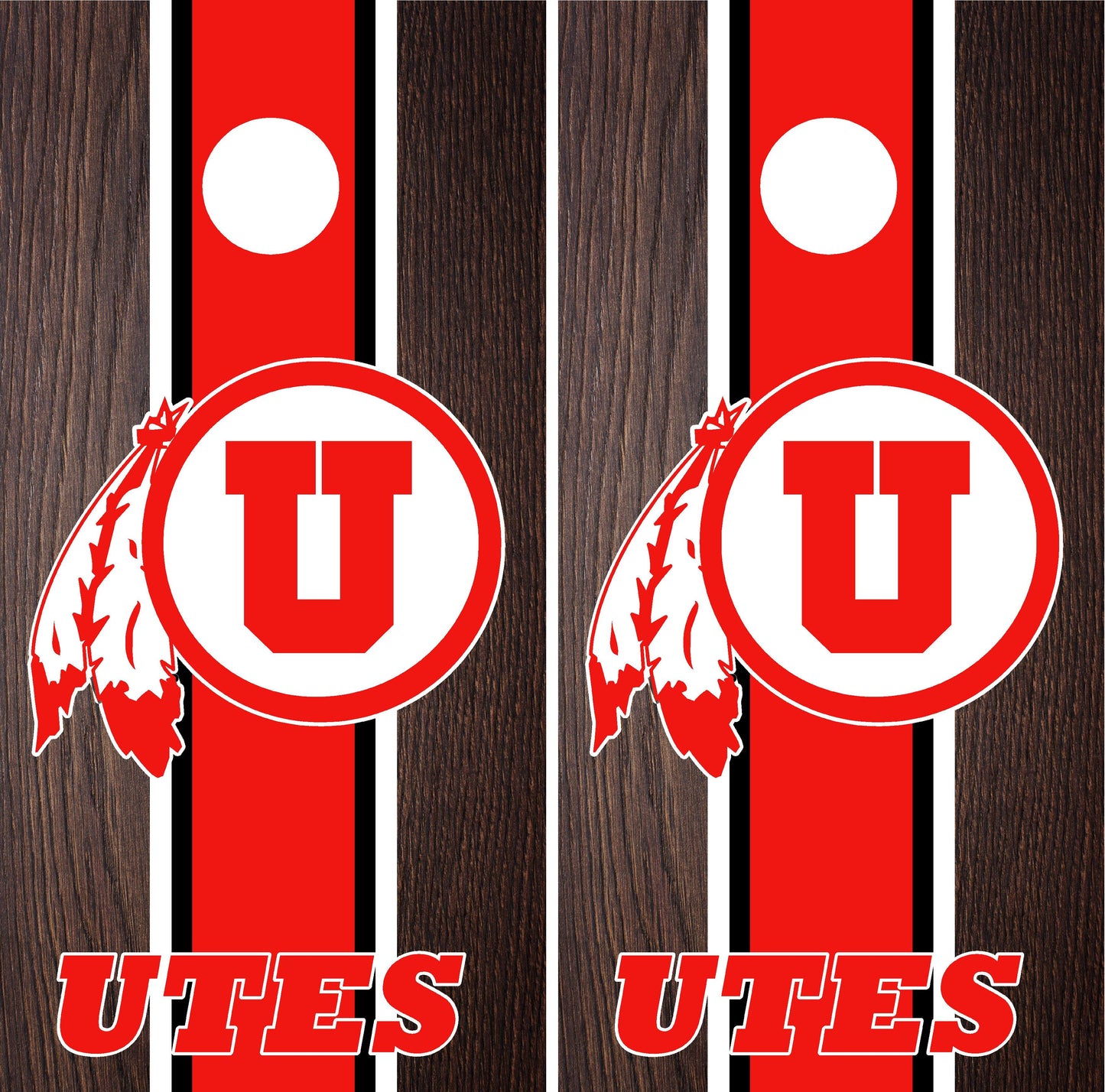 Utah Utes Cornhole wraps