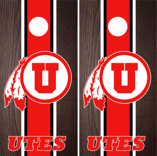 Utah Utes Cornhole wraps