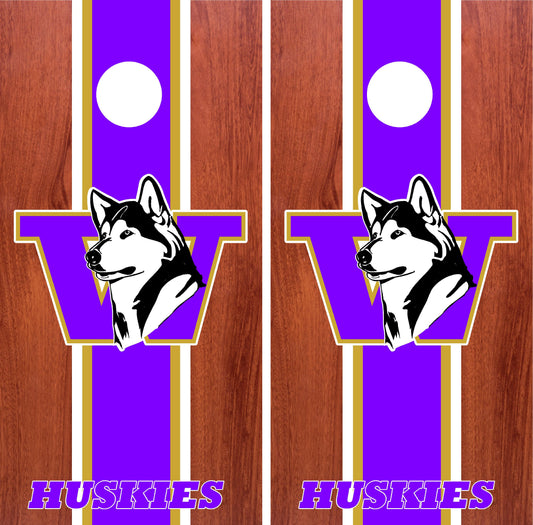 Washington Huskies Cornhole wraps