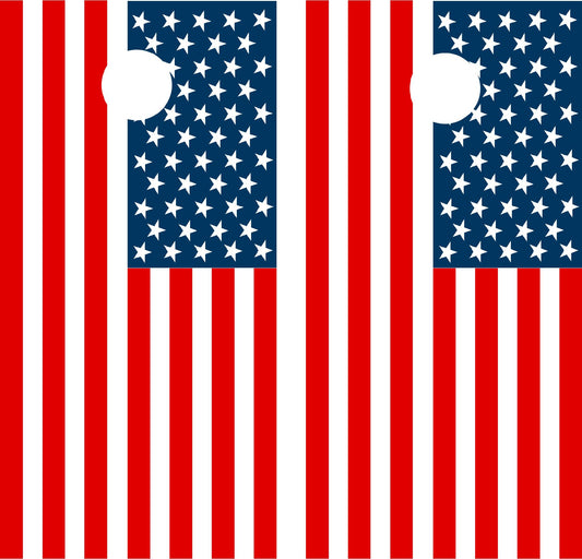 American flag cornhole wraps. High Quality vinyl, easy to install!