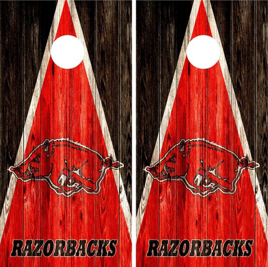 Arkansas Razorbacks Cornhole wraps