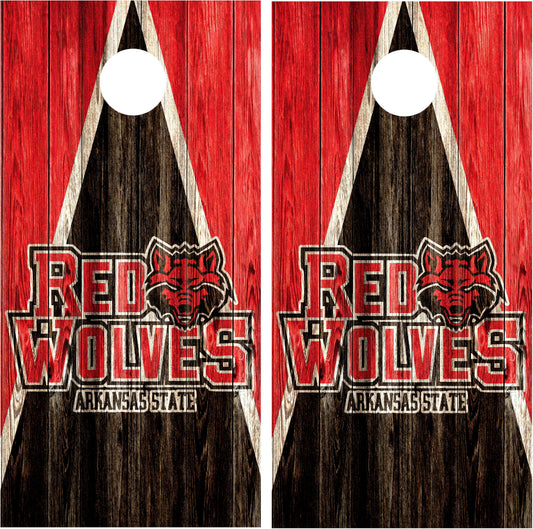 Arkansas State Red Wolves Cornhole wraps