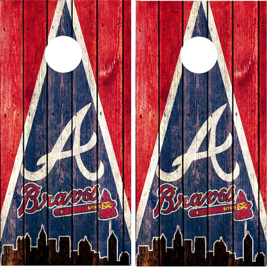 Atlanta Braves Cornhole Wraps