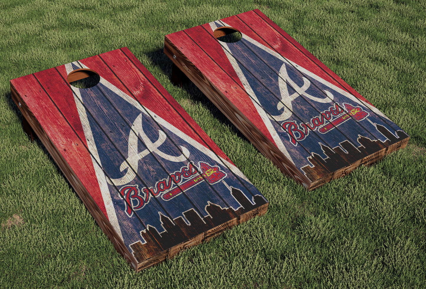 Atlanta Braves Regulation Cornhole Boards