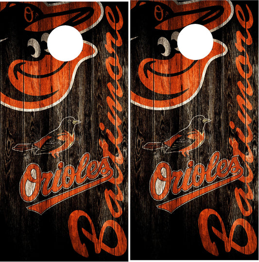 Baltimore Orioles Cornhole Wraps