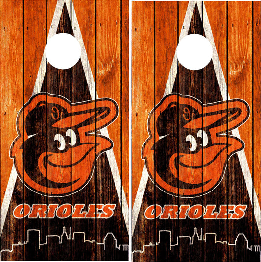 Baltimore Orioles Cornhole Wraps