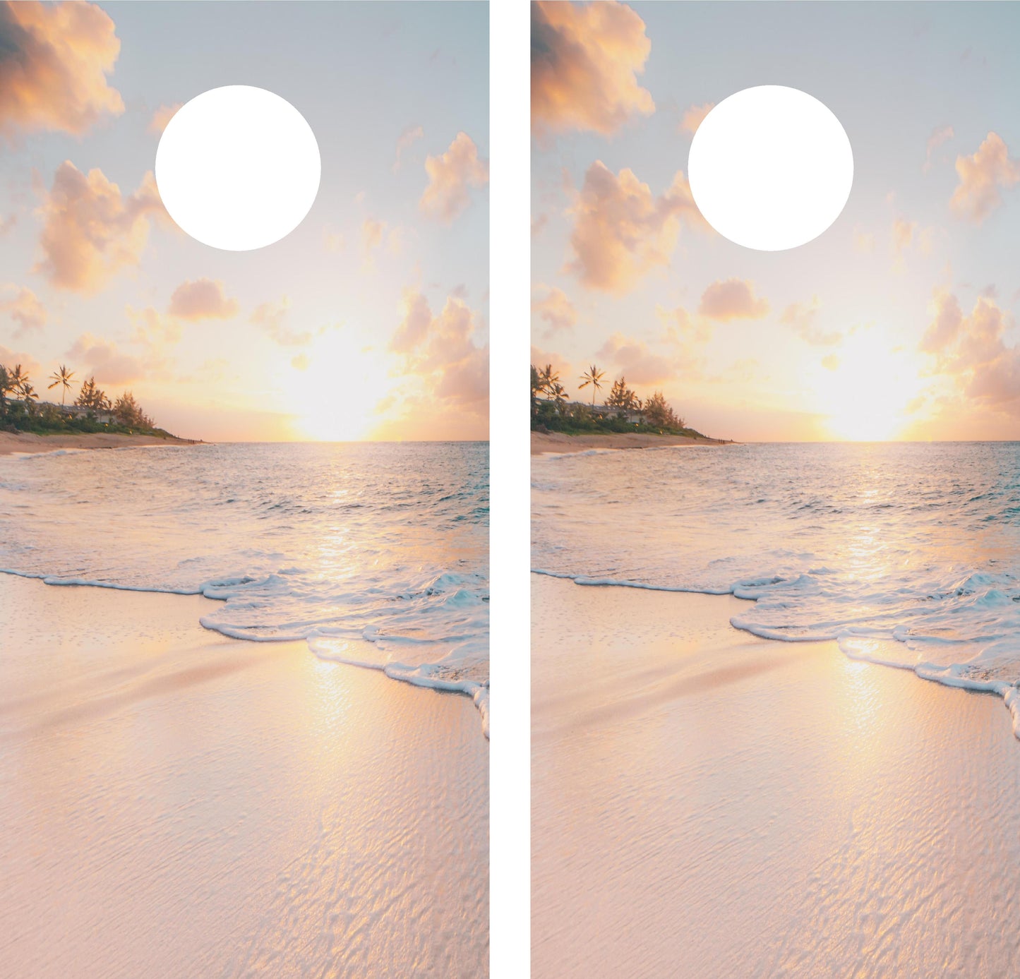 Beach and ocean Cornhole Wraps