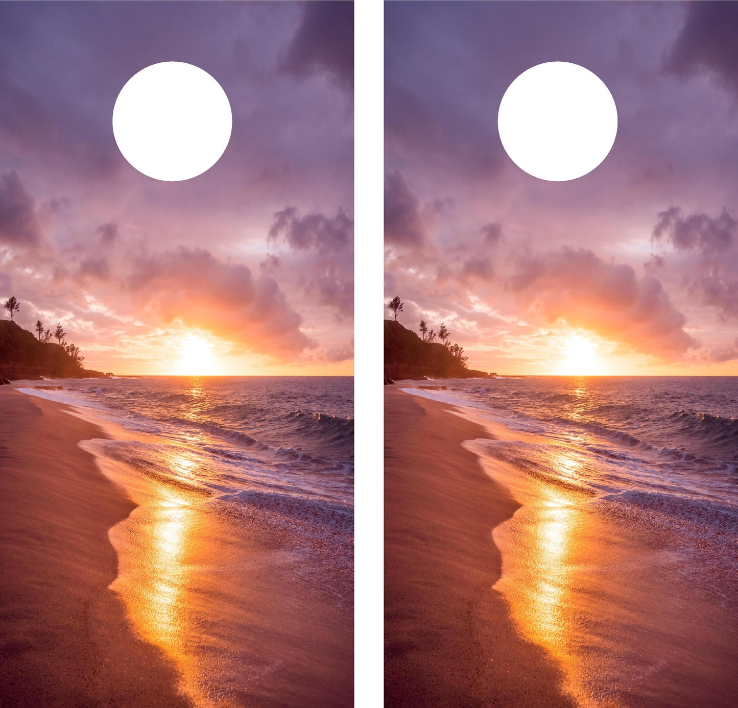 Ocean and Beach Cornhole Wraps