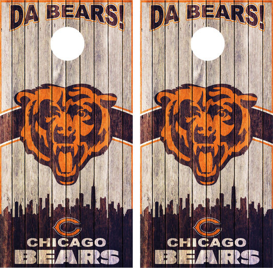 Chicago Bears Cornhole Wraps