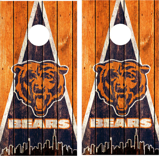 Chicago Bears Cornhole Wraps