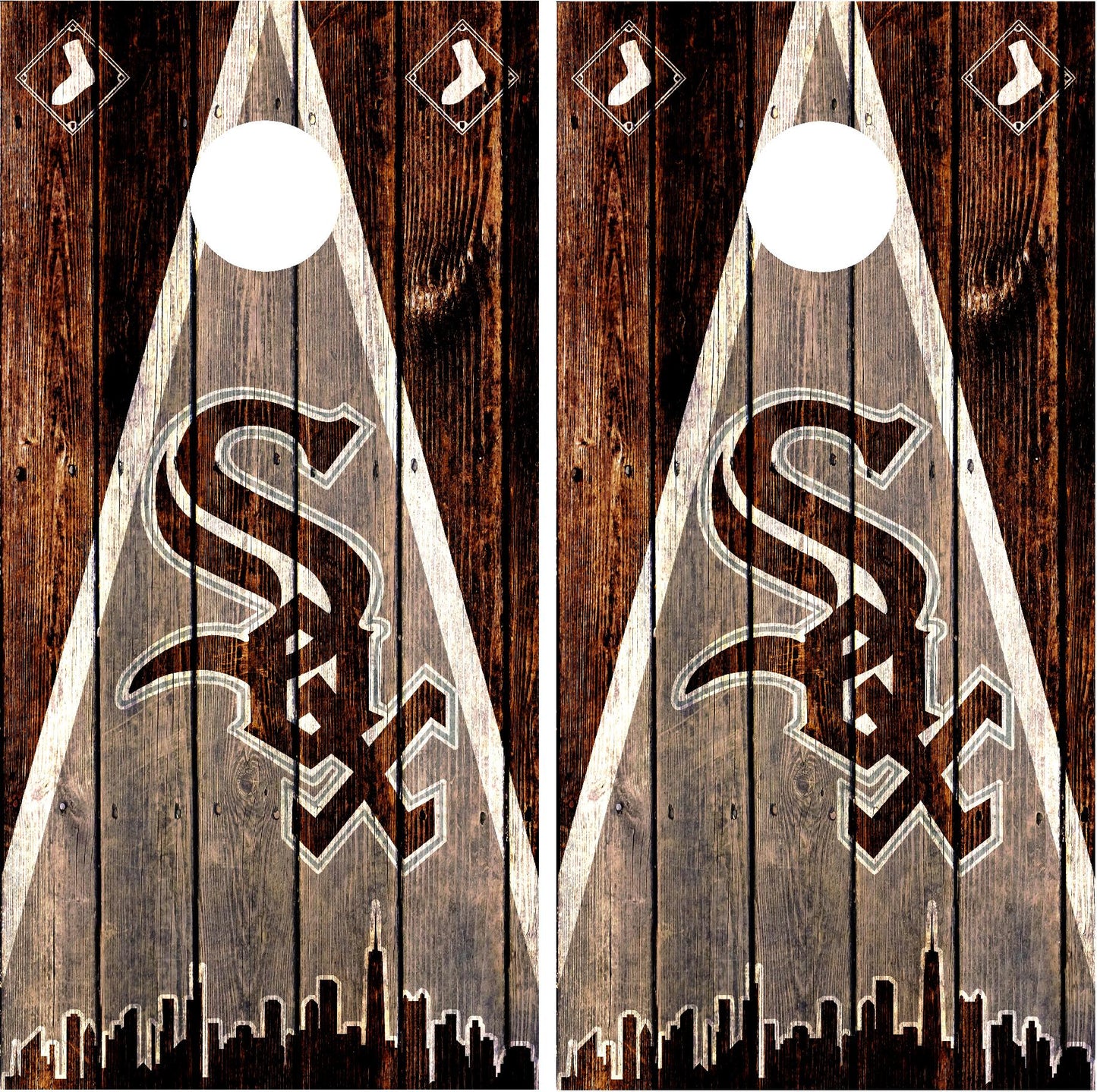 Chicago White Sox Cornhole Wraps