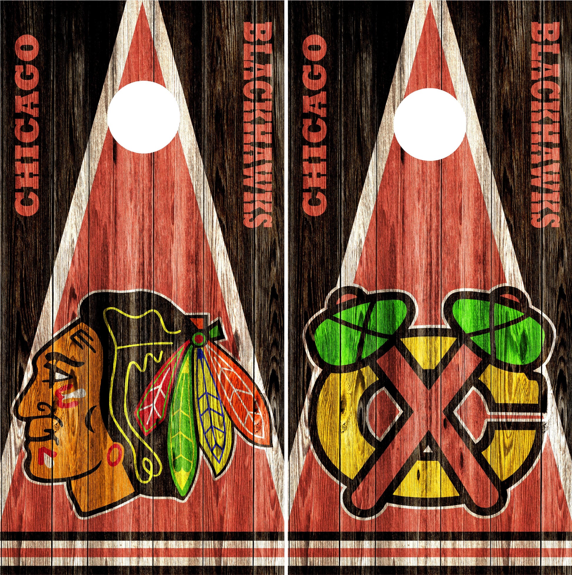 Chicago Blackhawks Cornhole Wraps