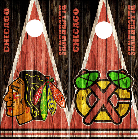 Chicago Blackhawks Cornhole Wraps