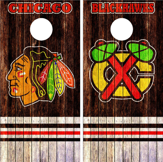 Chicago Blackhawks Cornhole Wraps