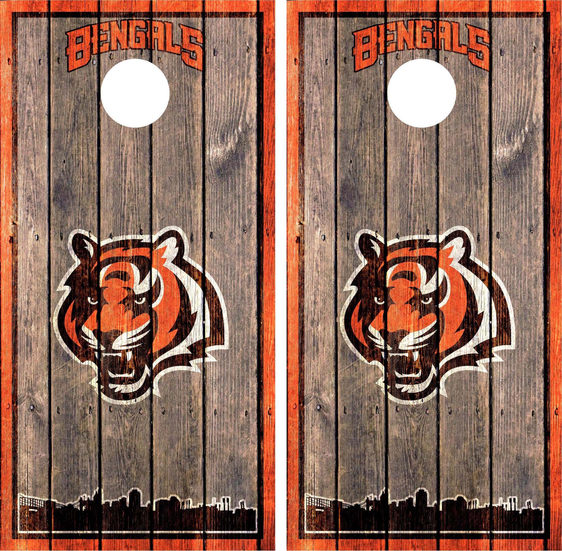 Cincinnati Bengals Cornhole Wraps