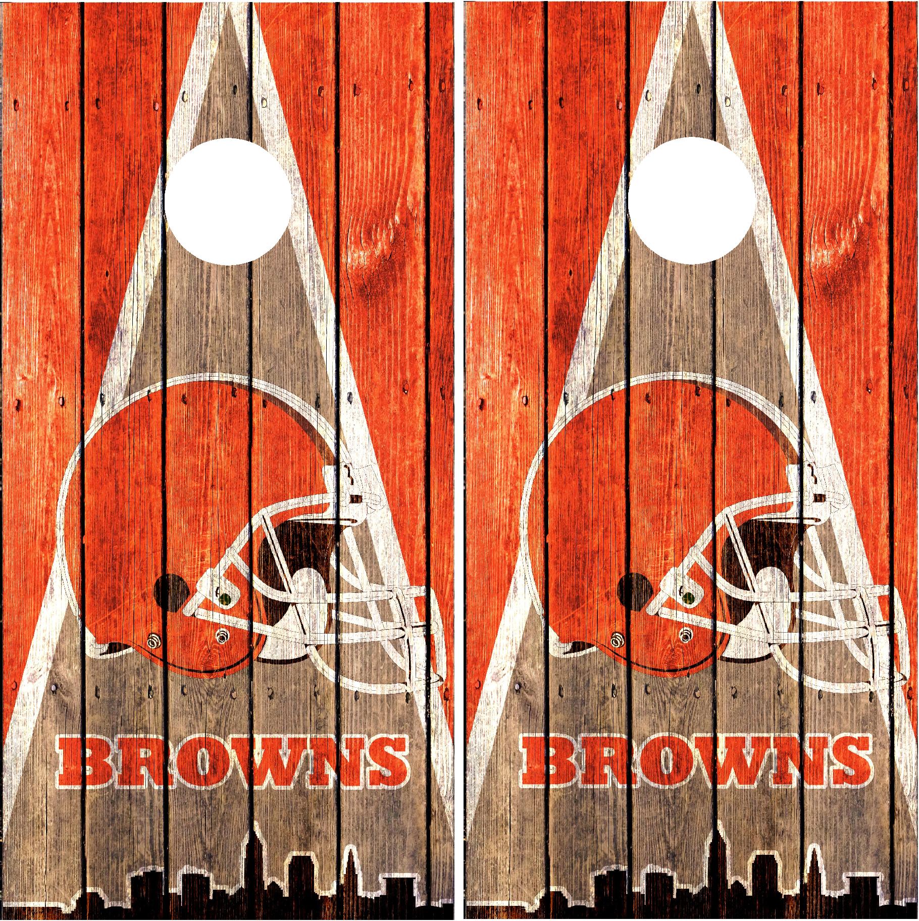 Cleveland Browns Cornhole Wraps