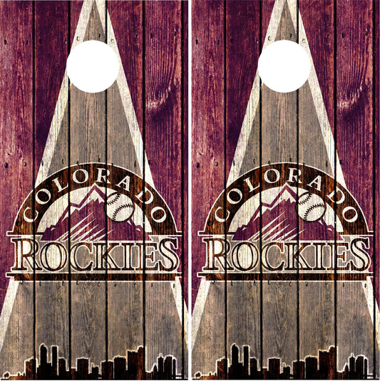 Colorado Rockies Cornhole Wraps