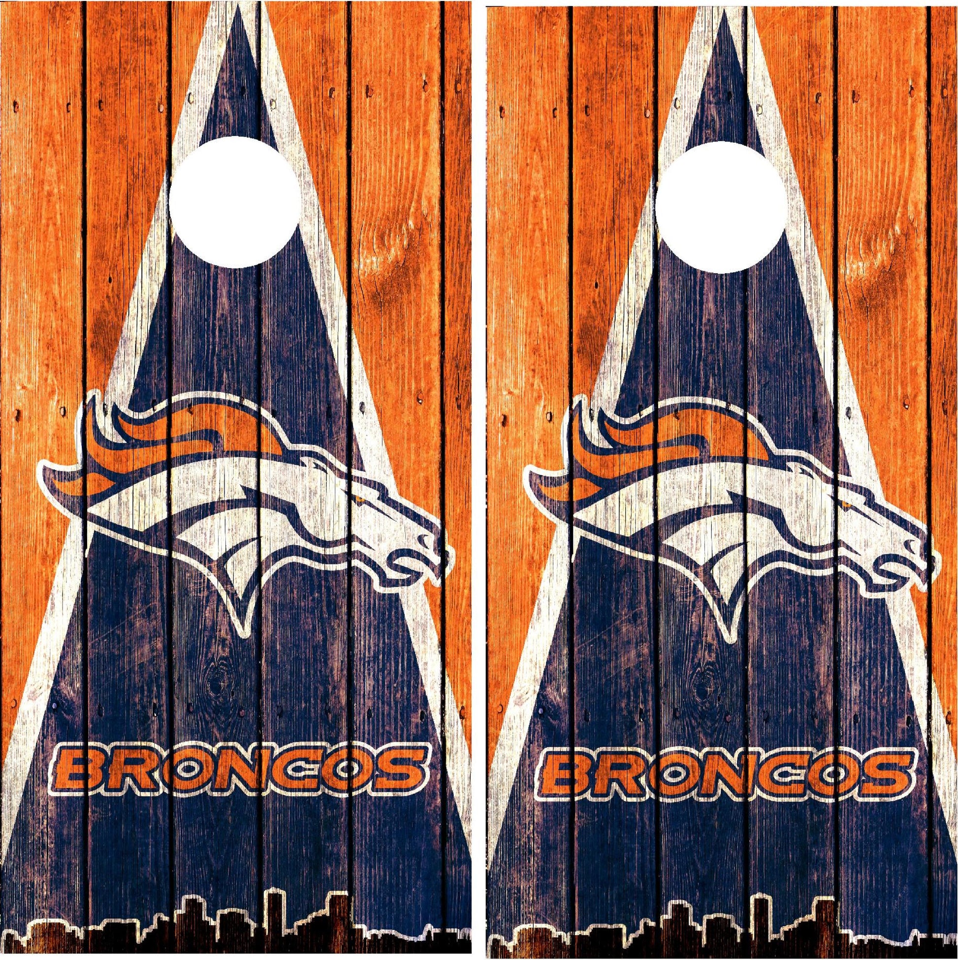 Denver Broncos Cornhole Wraps