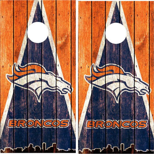 Denver Broncos Cornhole Wraps
