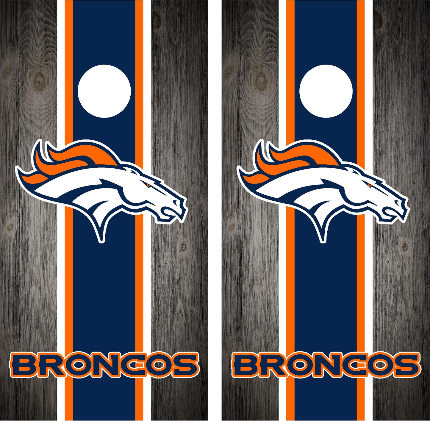 Denver Broncos Cornhole Wraps