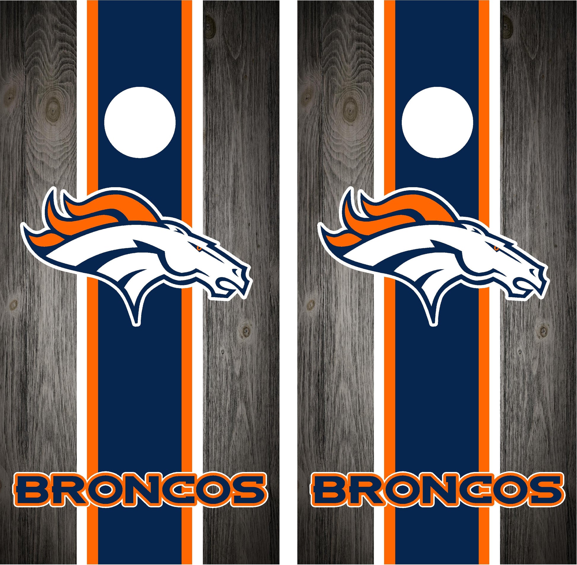 Denver Broncos Cornhole Wraps