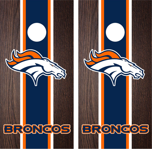 Denver Broncos Cornhole Wraps