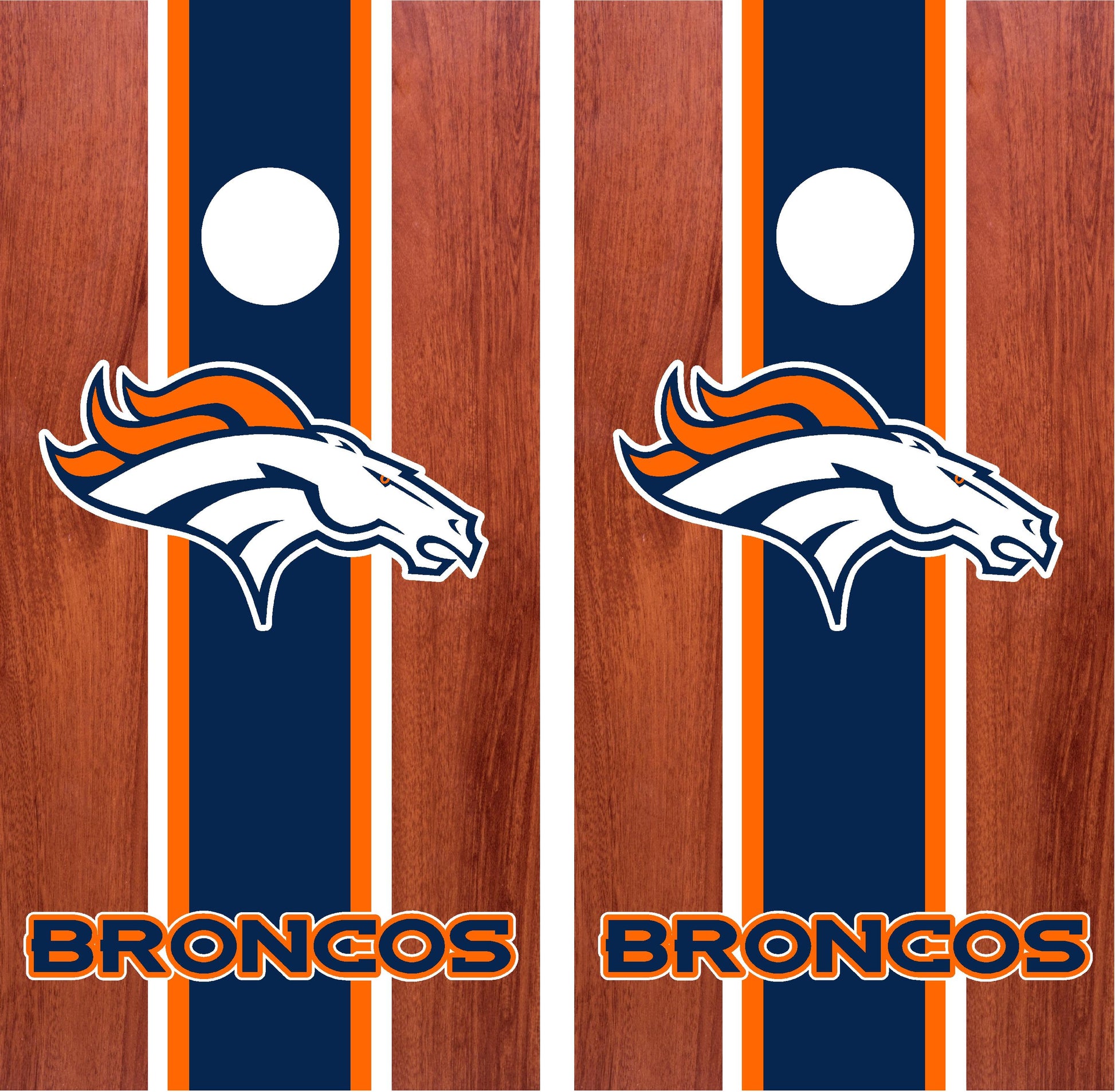 Denver Broncos Cornhole Wraps
