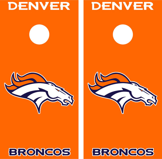 Denver Broncos Cornhole Wraps
