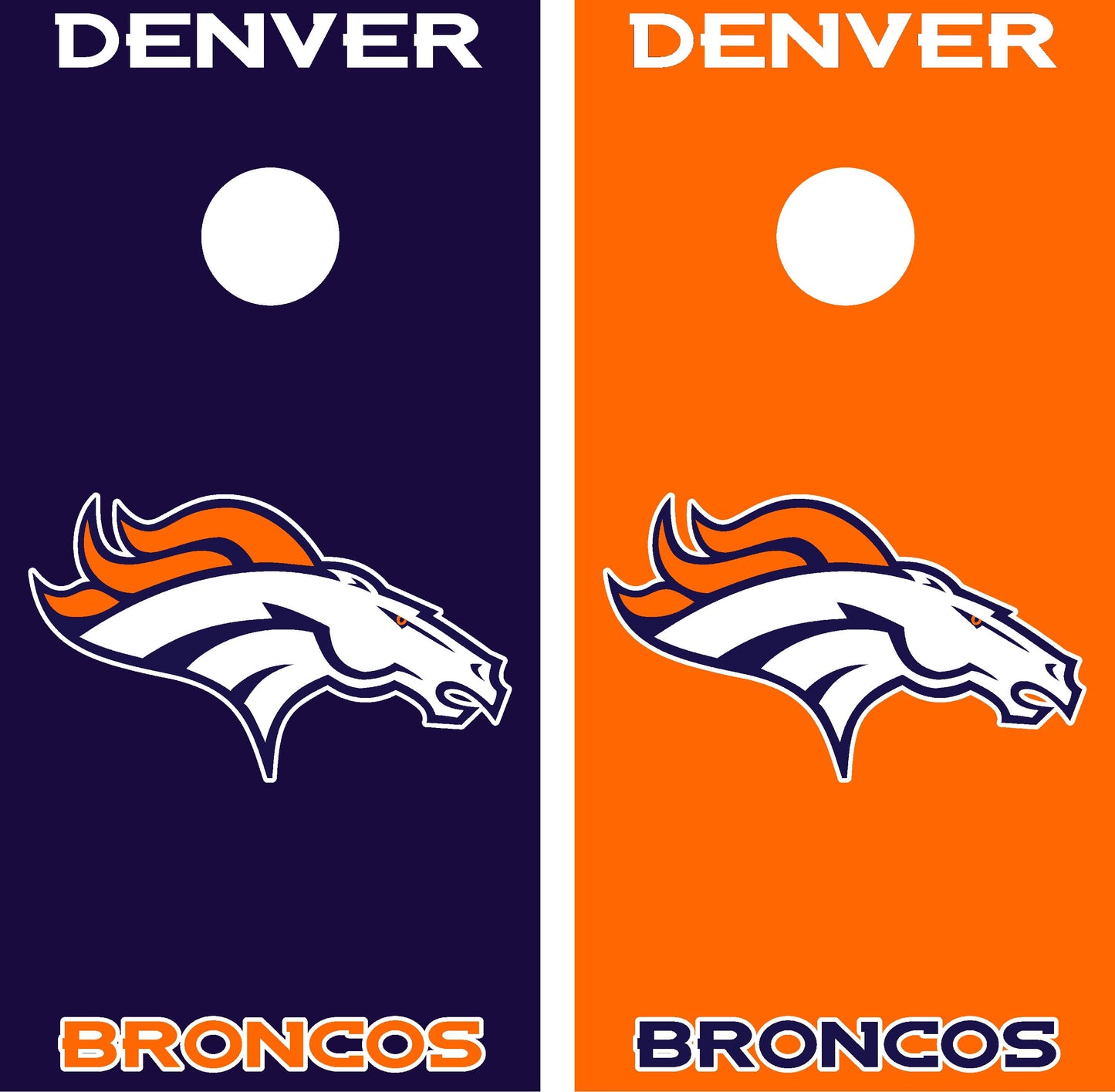 Denver Broncos Cornhole Wraps