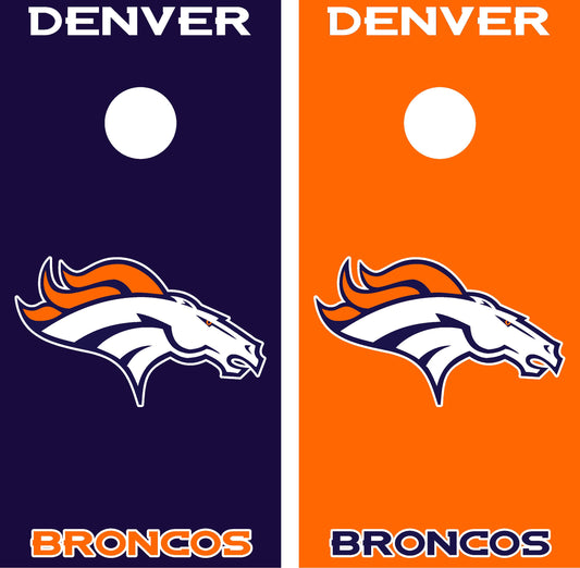 Denver Broncos Cornhole Wraps