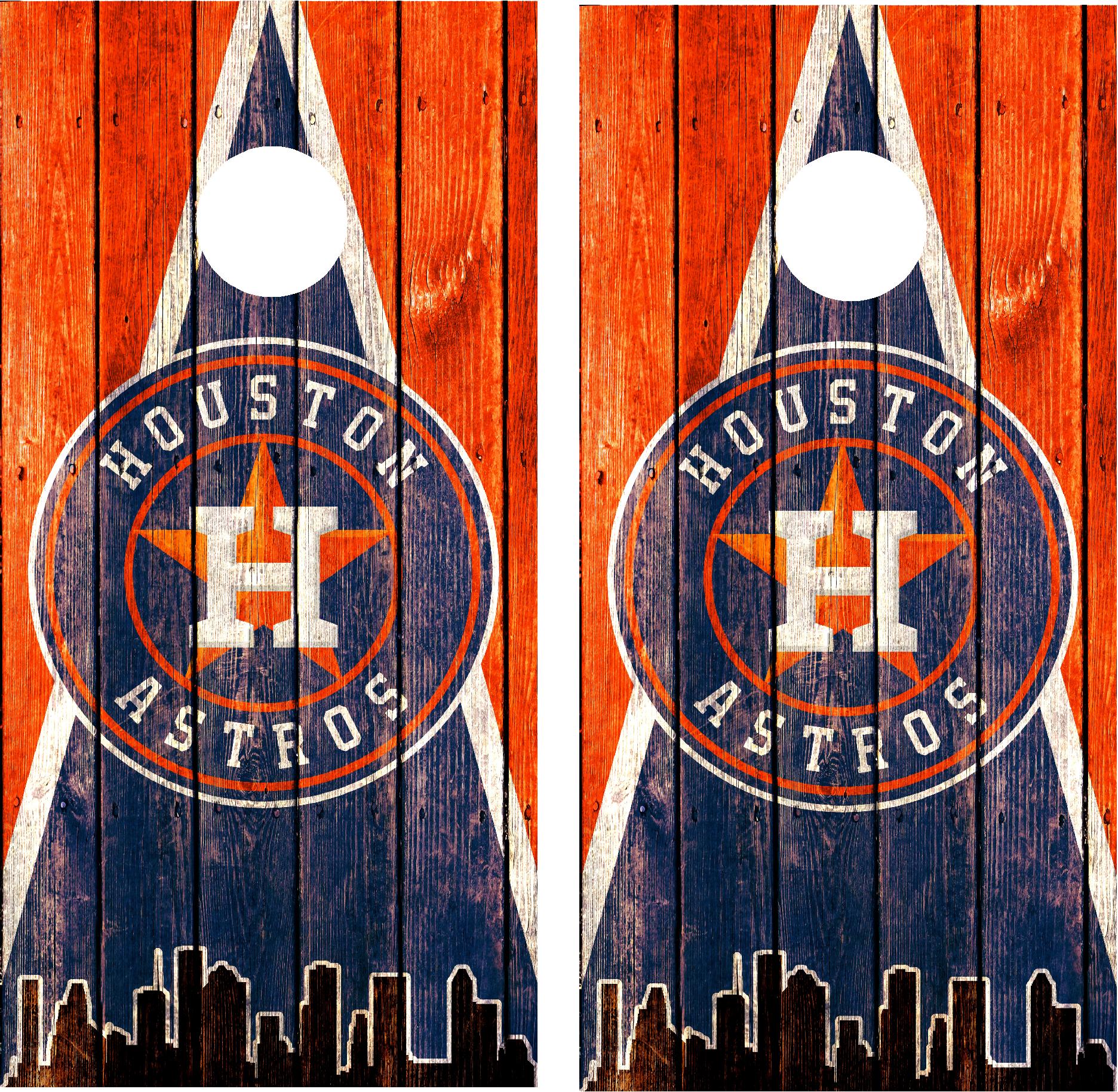 Houston Astros Cornhole Wraps