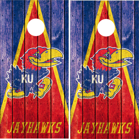 Kansas Jayhawks Cornhole wraps