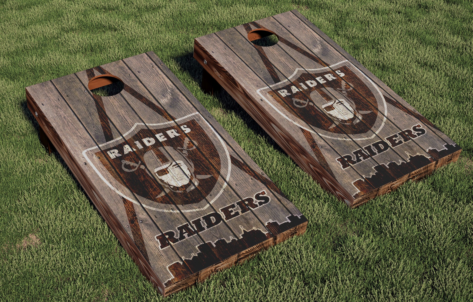Las Vegas Raiders Regulation Cornhole Boards