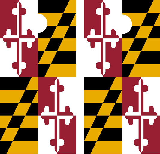 Maryland state flag cornhole