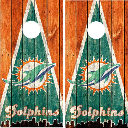 Miami Dolphins Cornhole wraps