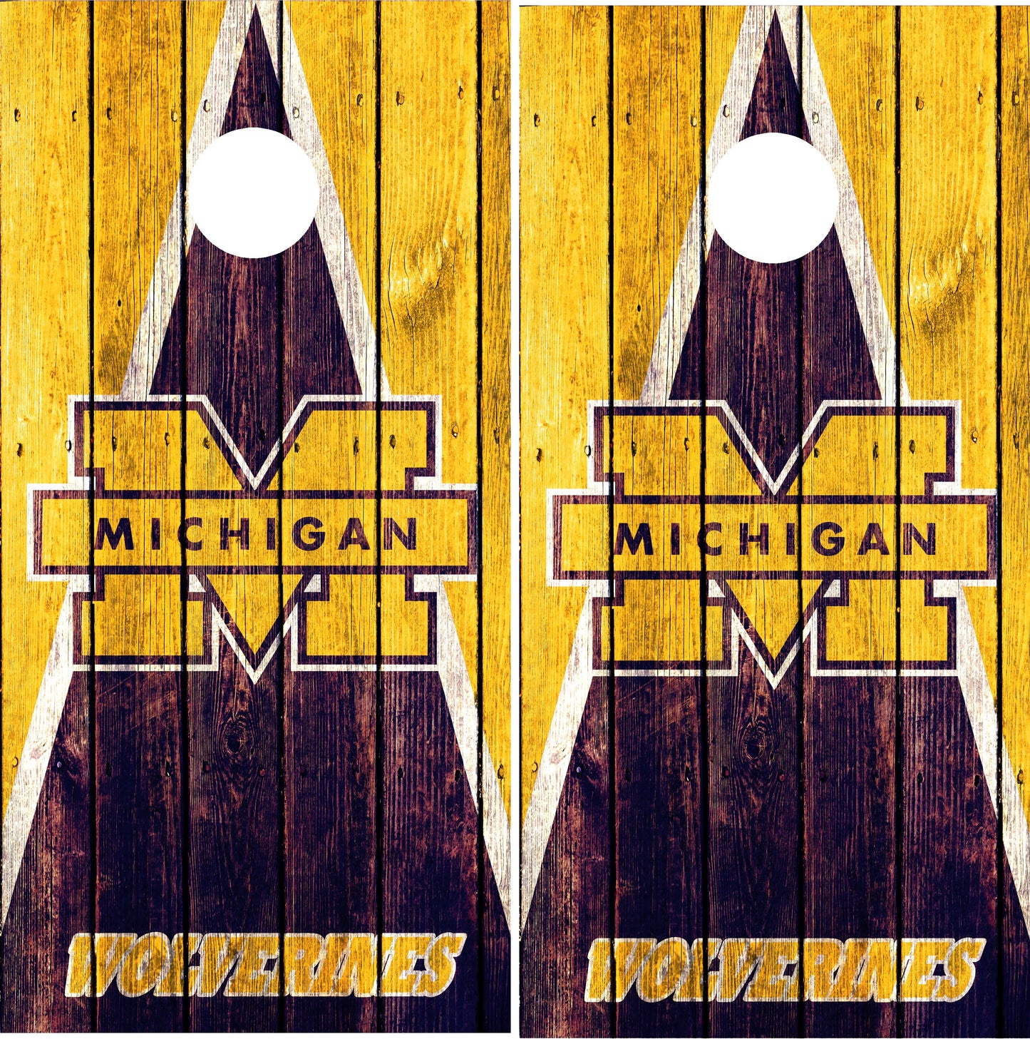 Michigan Wolverines Cornhole wraps
