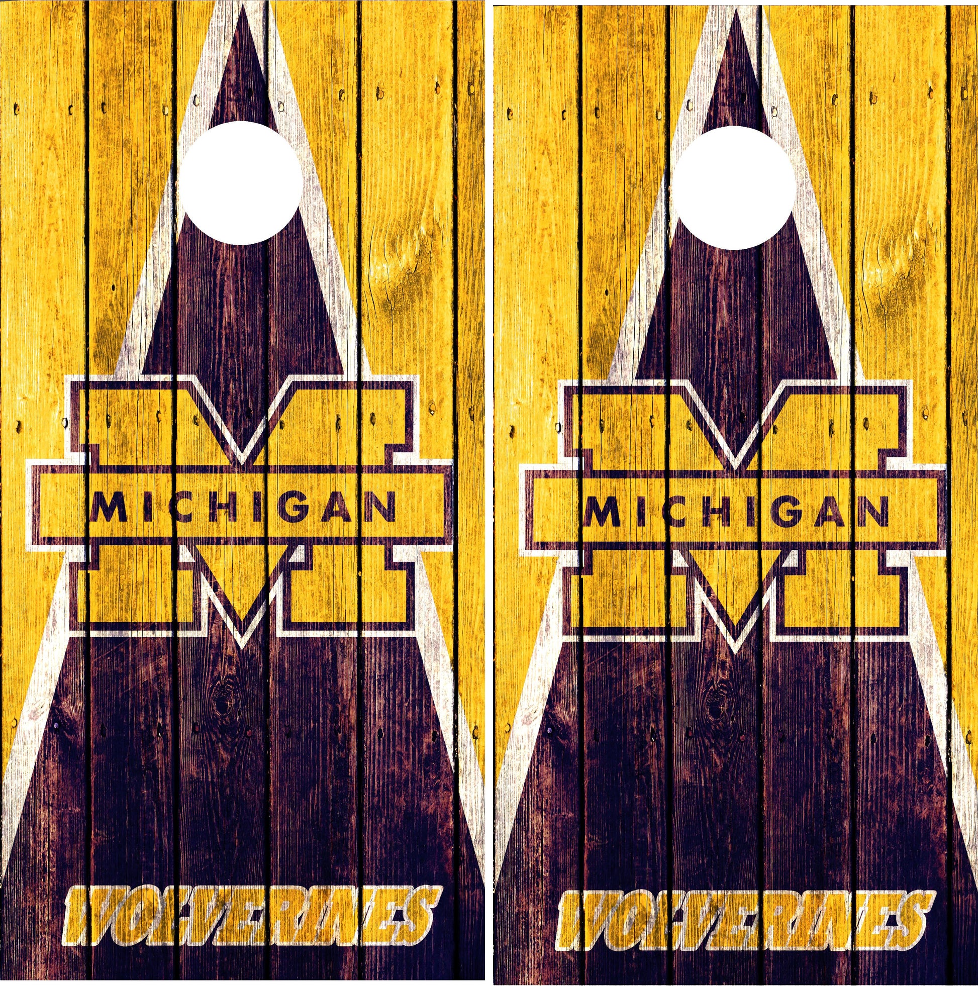 Michigan Wolverines Cornhole wraps