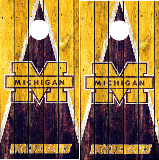 Michigan Wolverines Cornhole wraps