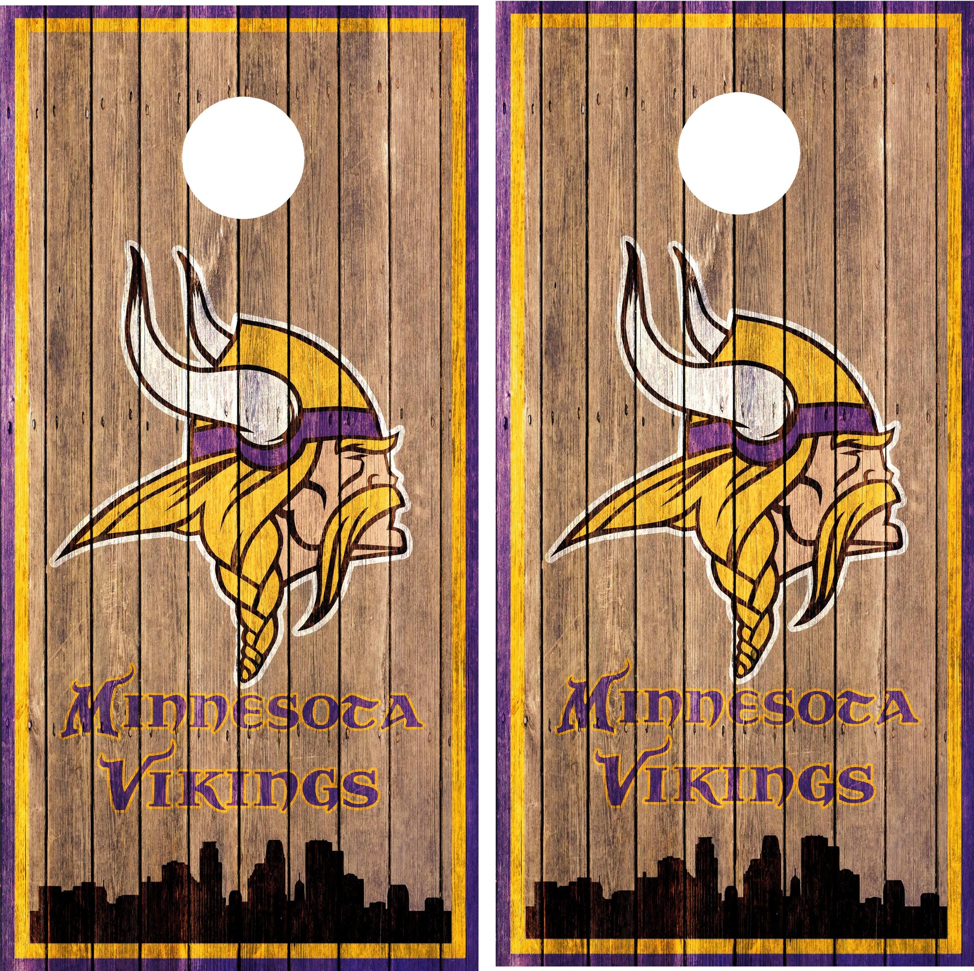 Minnesota Vikings Cornhole Wraps
