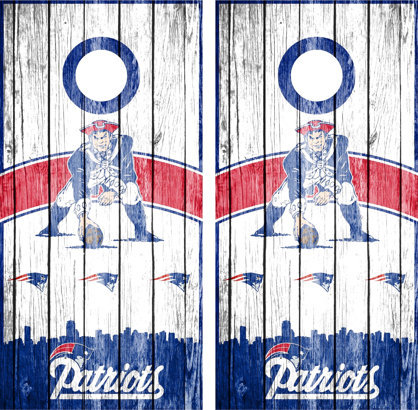 New England Patriots Cornhole Wraps