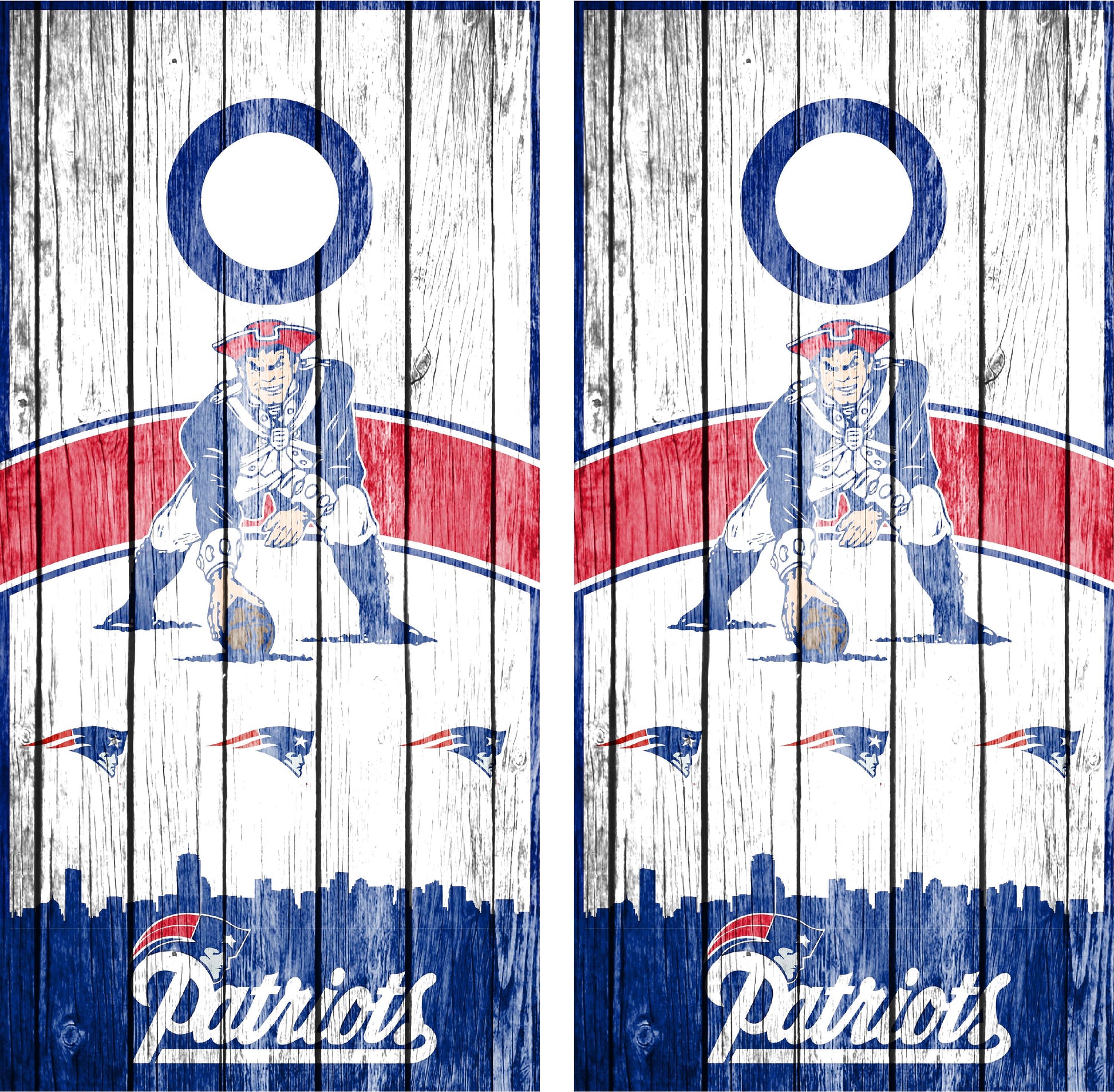 New England Patriots Cornhole Wraps