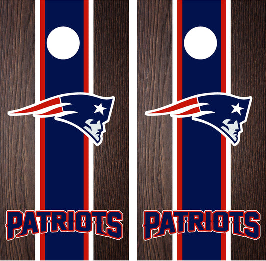 New England Patriots Cornhole Wraps