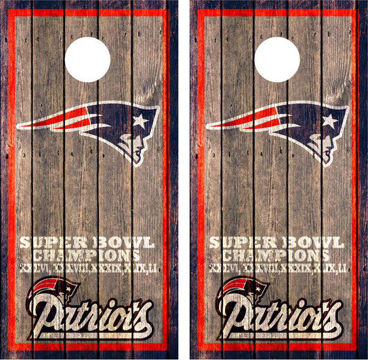 New England Patriots Cornhole Wraps
