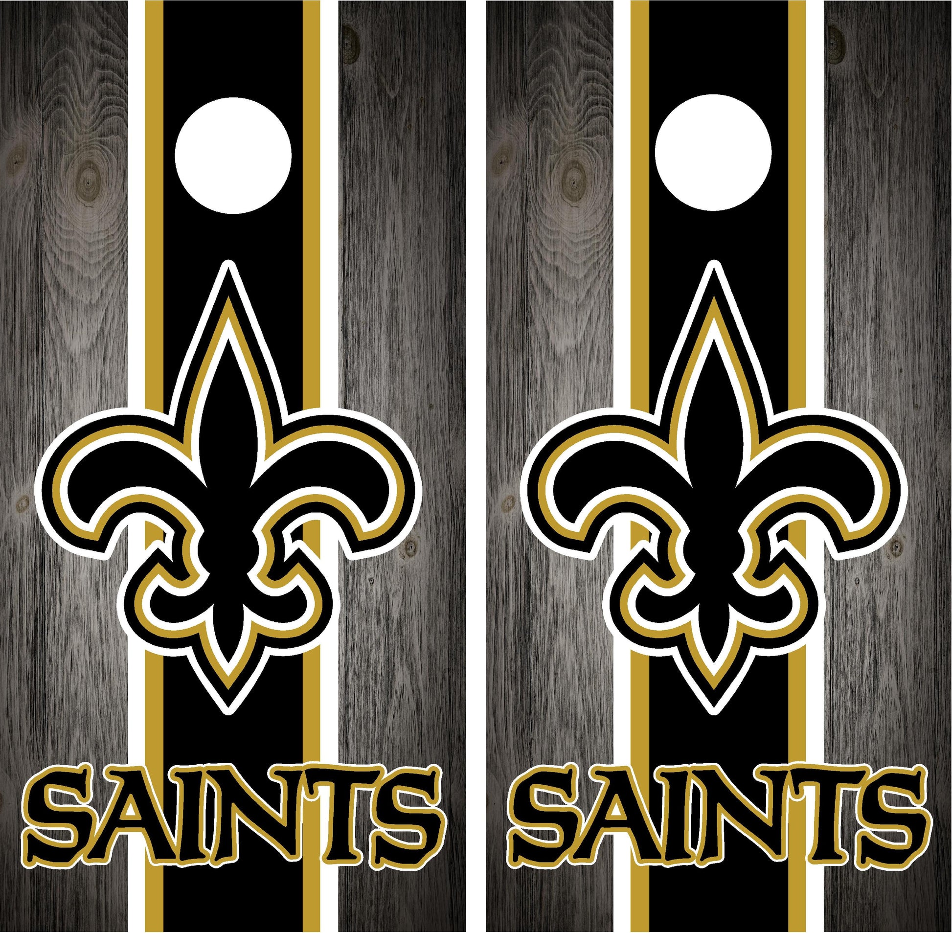 New Orleans Saints Cornhole Wraps
