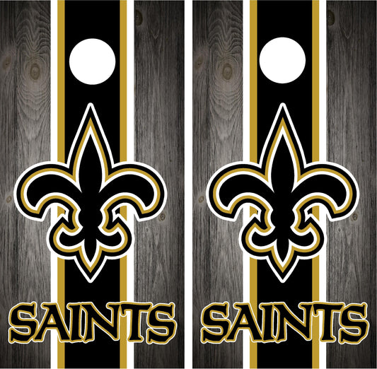 New Orleans Saints Cornhole Wraps