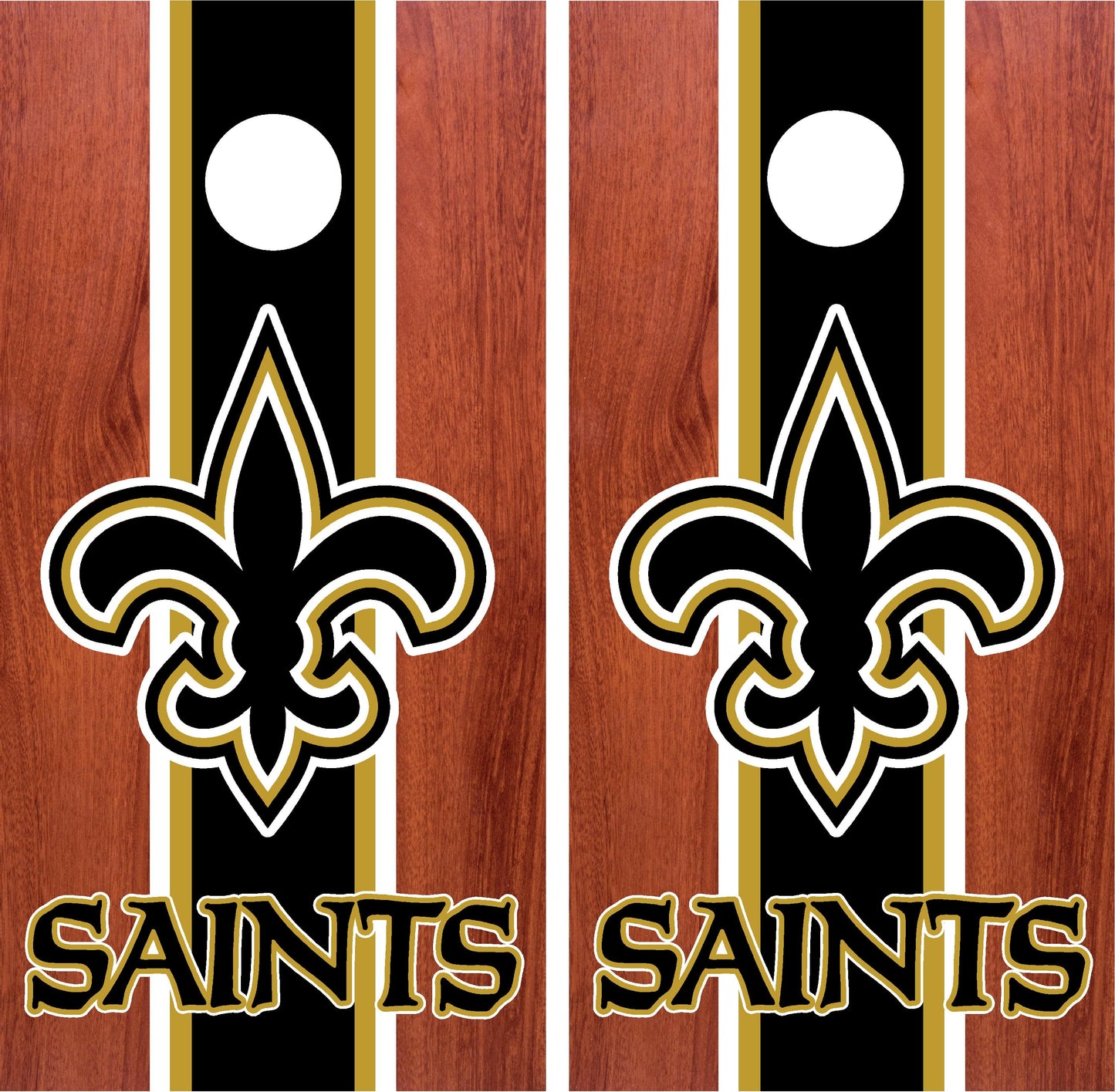 New Orleans Saints Cornhole Wraps