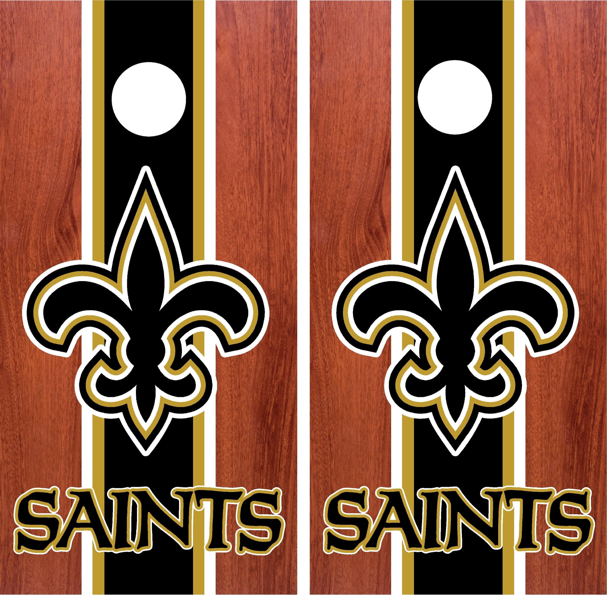 New Orleans Saints Cornhole Wraps