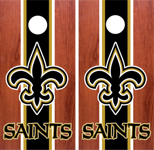New Orleans Saints Cornhole Wraps