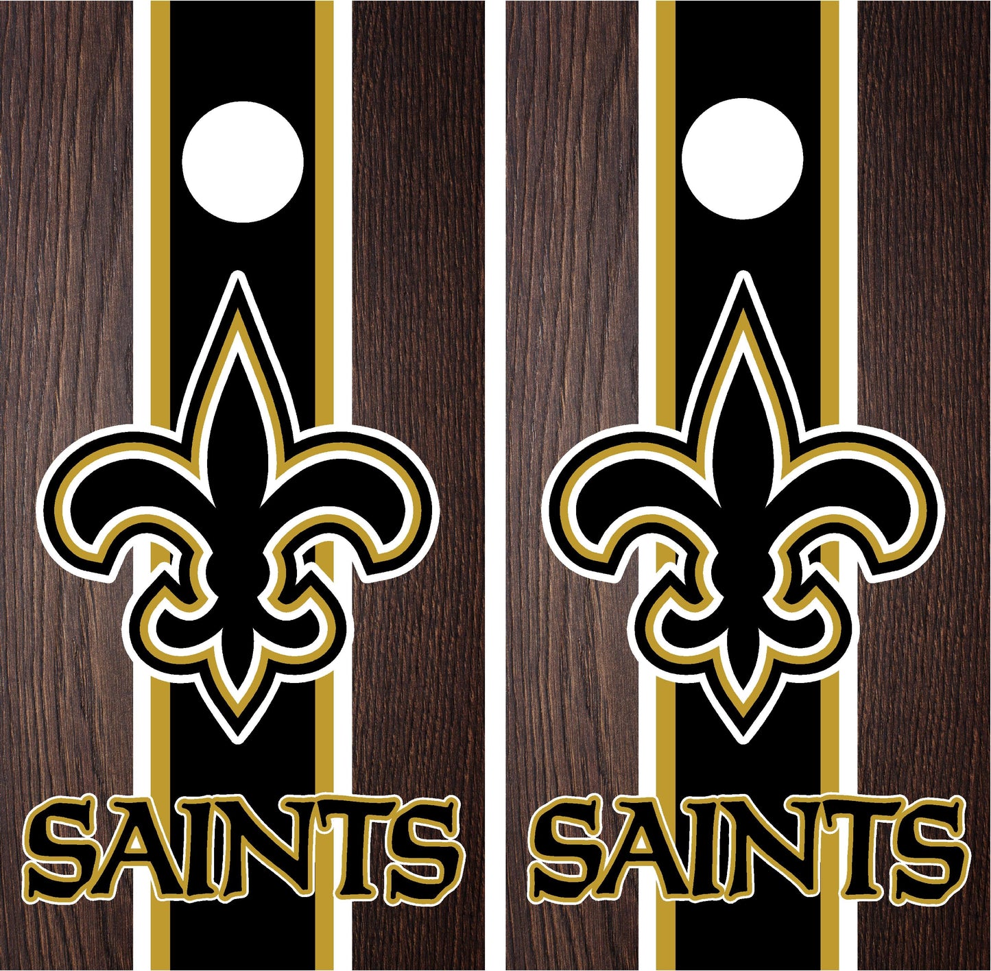 New Orleans Saints Cornhole Wraps